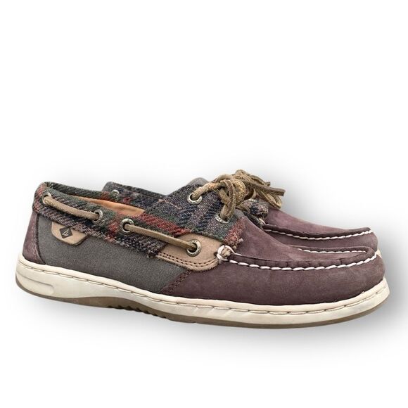 Sperry Top-Sider Women's Bluefish Wool Boat Shoe Dark Brown Leather Size 6.5 - Picture 3 of 14